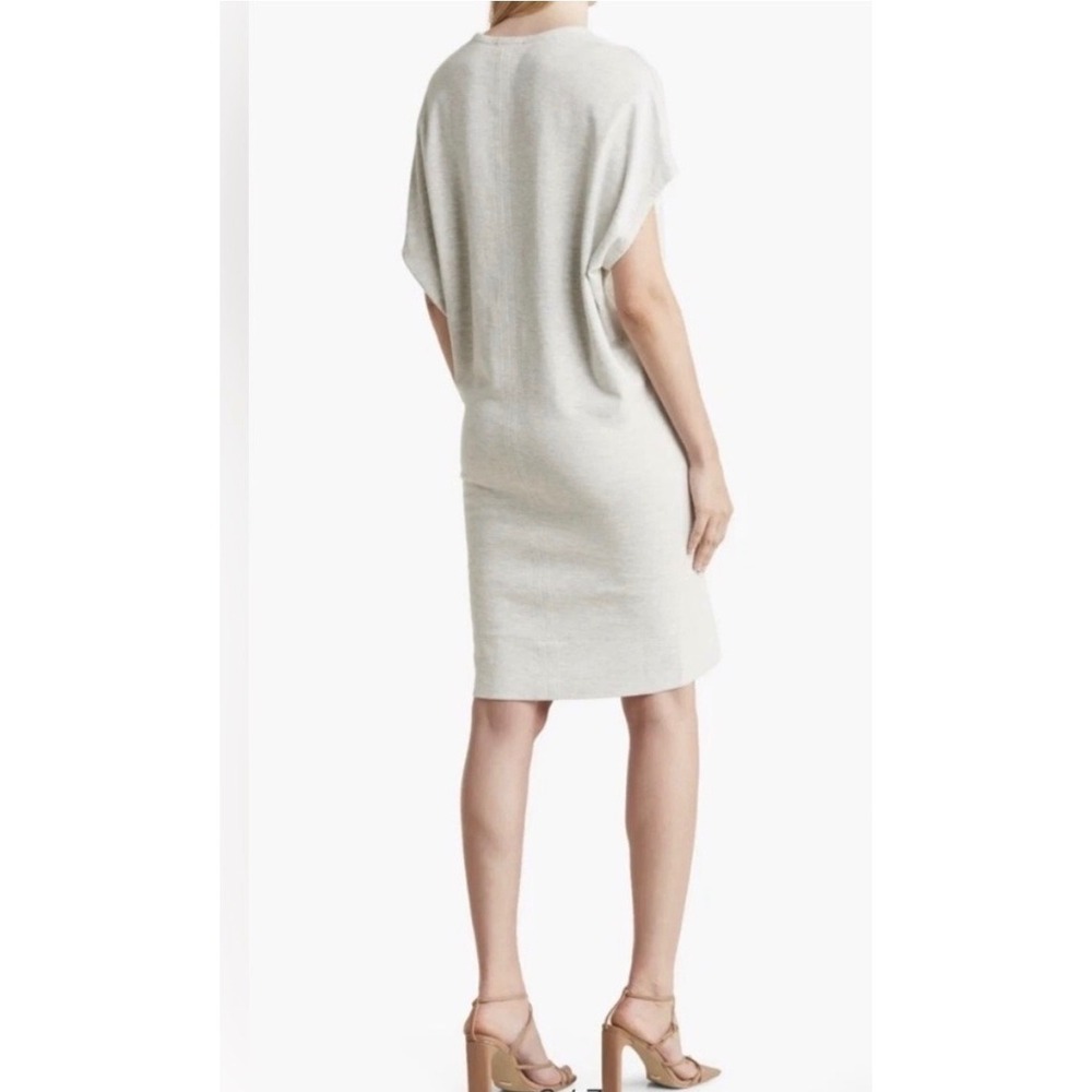 Reiss Lacey Grey Marl Cotton V-Neck Dolman Mini Dress Size 6 US / 10 UK - Picture 10 of 10